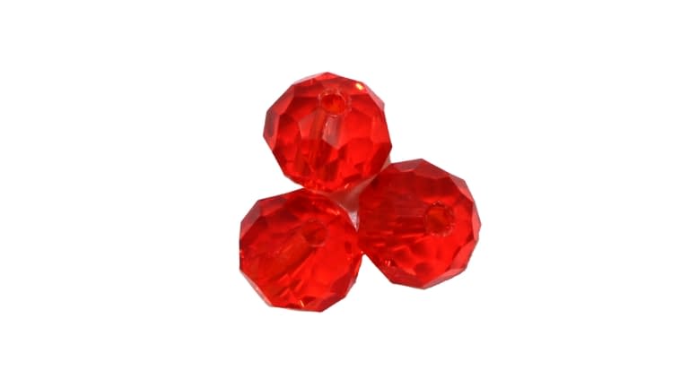 Big Daddy Glass Beads Faceted - FB-RBY-8MM