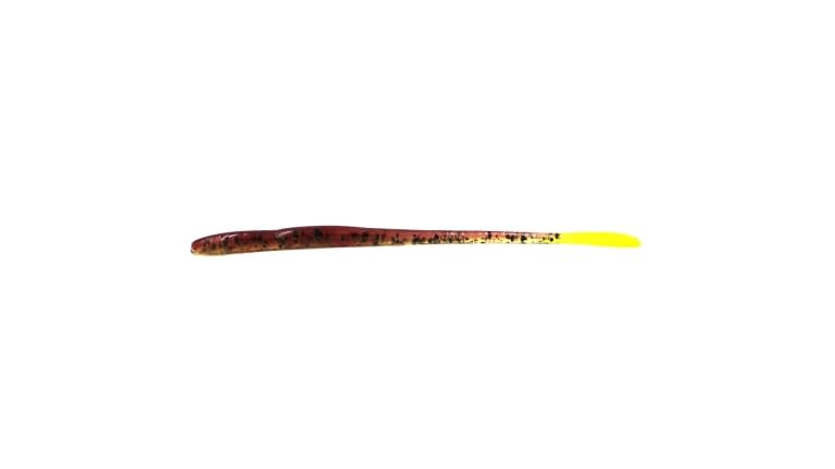 Keeper Custom Worms Straight Tail Worms - Reverse Purple Weenie Chartreuse Tail
