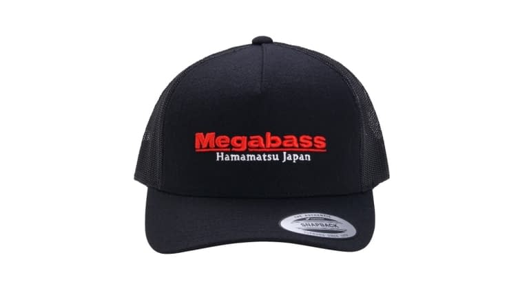Megabass Classic Black and Red Trucker Hat